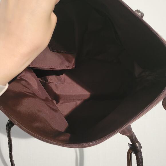 Brighton Audrey Tapestry Bag, brown leather trim multicolor floral shoulder bag - Picture 14 of 16